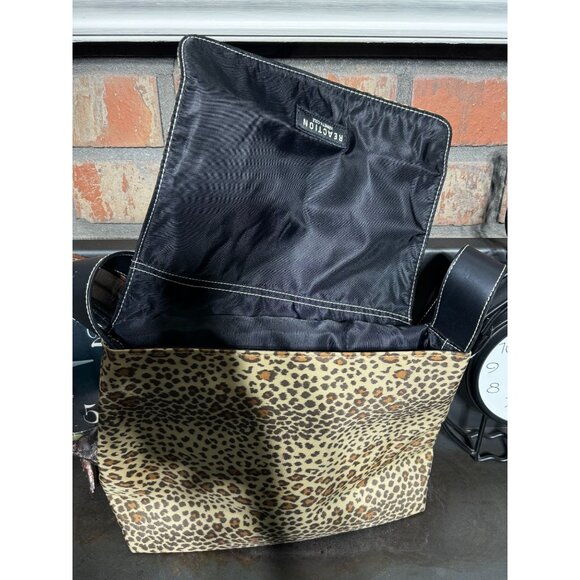 Kenneth Cole Reaction Leopard Print Messenger Shoulder Bag - Picture 9 of 10